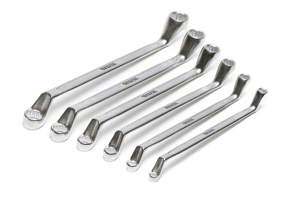 Ключи накидные MASTERTOOL COLD STAMPED набор 6 шт (6х7-16х17 мм) CrV DIN897 72-3206 Харків - зображення 2