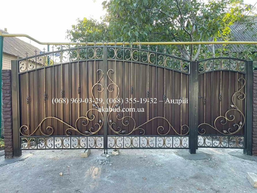 Паркани ковані, зварені, із профлисту. Навіс. Ворота. Кривой Рог - изображение 2
