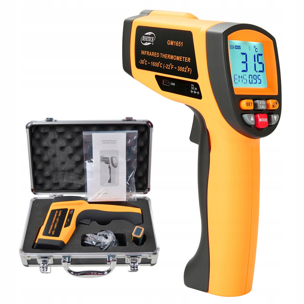 Пирометр промышленный USB -30-1650°C BENETECH GM1651 Харьков - изображение 9