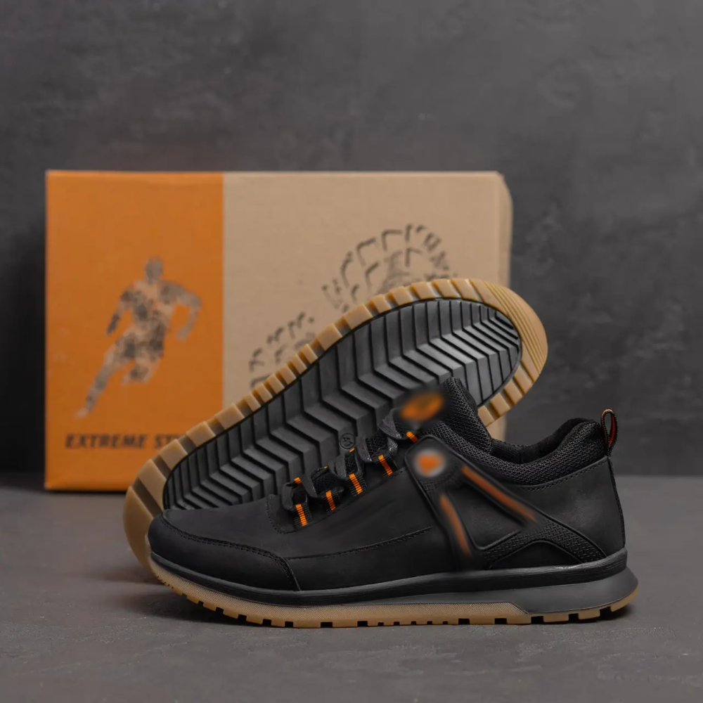 Мужские кожаные кроссовки Performance footwear Black Київ - зображення 12