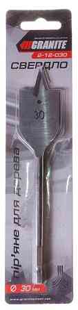 Сверло для дерева GRANITE перьевое 30х152 мм 6-гранный хвостовик ¼" 2-12-030 Харків