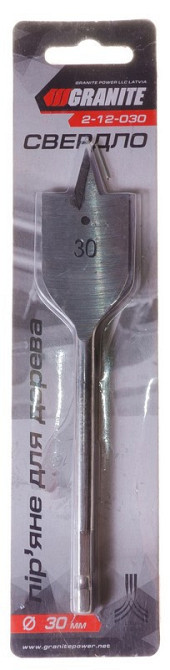 Сверло для дерева GRANITE перьевое 30х152 мм 6-гранный хвостовик ¼" 2-12-030 Харків - зображення 2