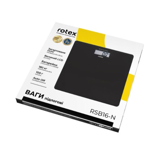 Весы напольные Rotex RSB16-N 180 кг черные Київ - зображення 5