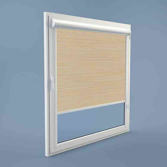 Рулонна штора Rolets Меланж преміум 2-3-1050 105x170 см закритого типу Світло-бежева Київ