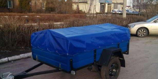 Тент на легковий причіп КМЗ 2,05 х 1,25 ПВХ Єврофура Баришівка - зображення 3