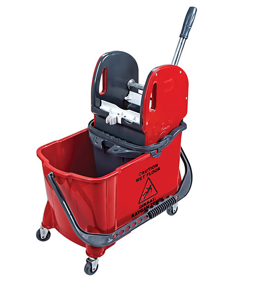 Уборочное ведро на колесах с отжимом красное Київ - зображення 1