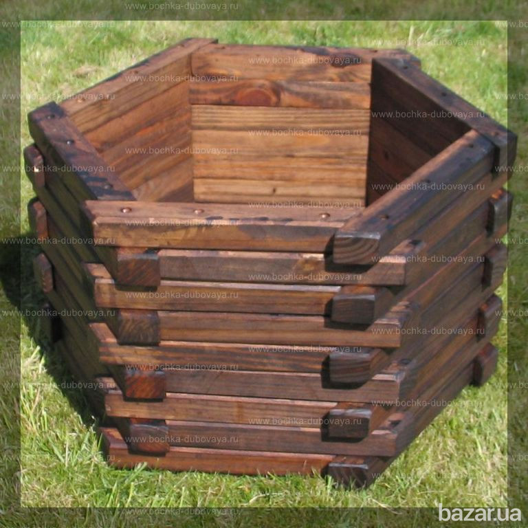 Кашпо из дерева для цветов, овощей и фруктов. Кашпо з дерева. Киев - изображение 2