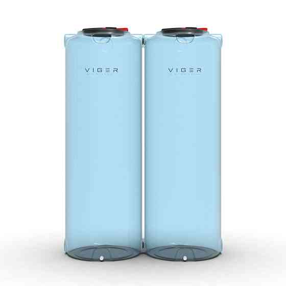 Емкость 1000 л узкая вертикальная Viger голубая Київ