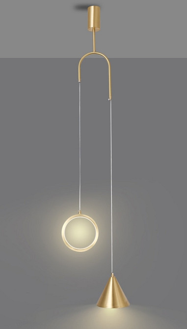 Люстра стельова LED SGA7/2-k Латунь 65-200х40х18 см. Київ - зображення 1