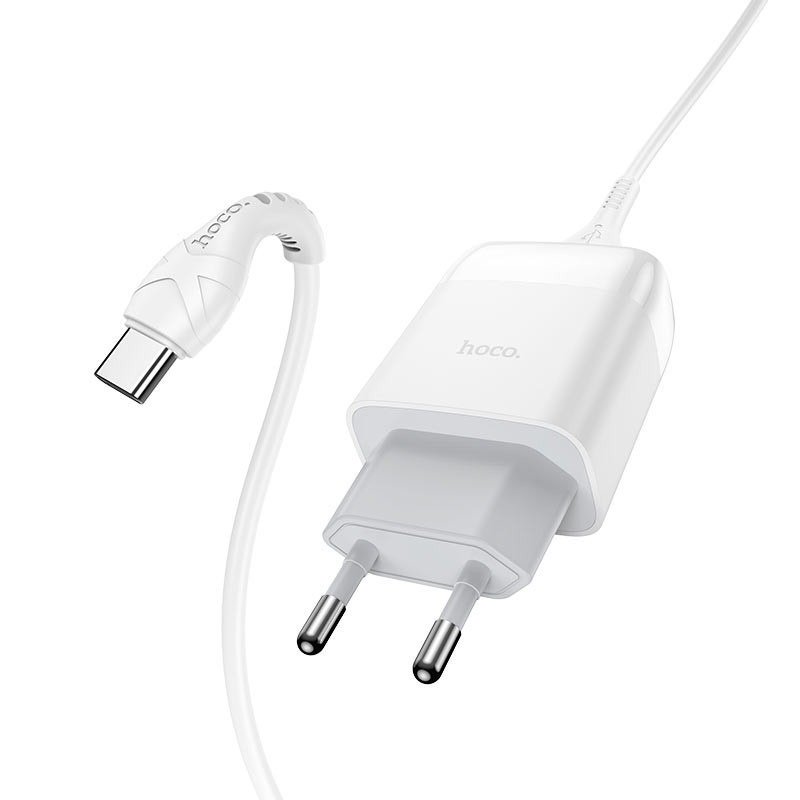 СЗУ Hoco C72Q Glorious QC3.0 18W (1USB-A) + кабель USB to Type-C Херсон - зображення 2