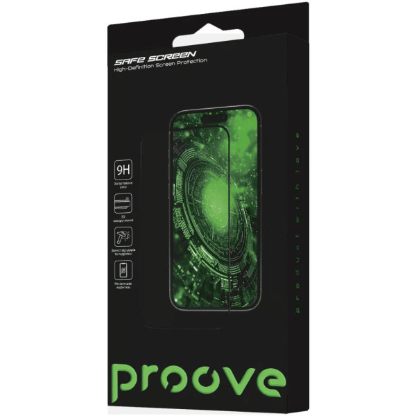 Захисне скло Proove Safe Screen для iPhone 14 Pro/15/16 Black (PGPSS1I14P01) Харків - зображення 4