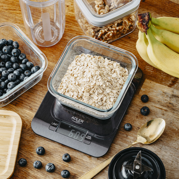 Весы кухонные Adler AD 3183 black 5 кг черные Київ - зображення 9