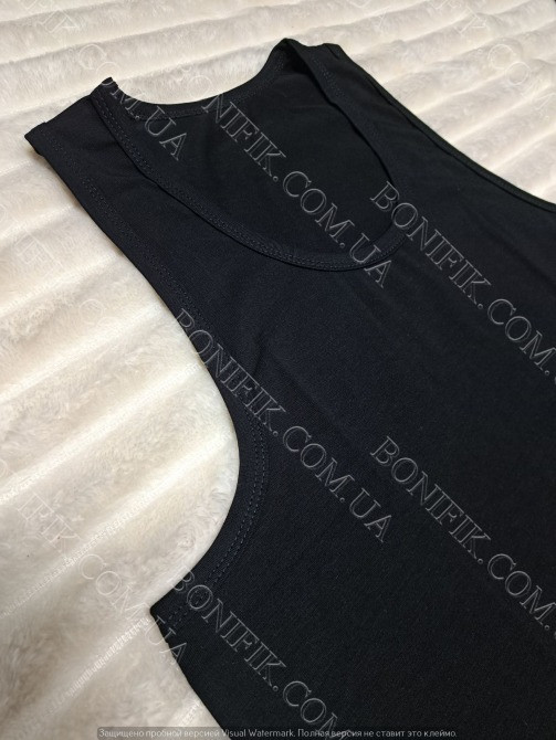 Мужская чёрная хлопковая майка ТМ "BONO" (арт. М 950101) Кривий Ріг - зображення 5