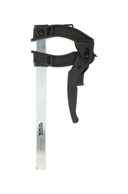 Струбцина столярная MASTERTOOL F-Type быстрозажимная 200х90 мм 600 Н 07-0013 Харьков - изображение 1