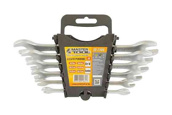 Ключи рожковые MASTERTOOL набор 6 шт (6-17 мм) CrV SATIN FINISH DIN3110 70-2106 Харків