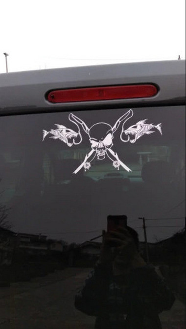 Наклейка на авто на тему рыбалка Борисполь - изображение 4