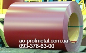 Лист оцинкованный 0.5 мм РАЛ 3005 бордовый глянец. Киев - изображение 1