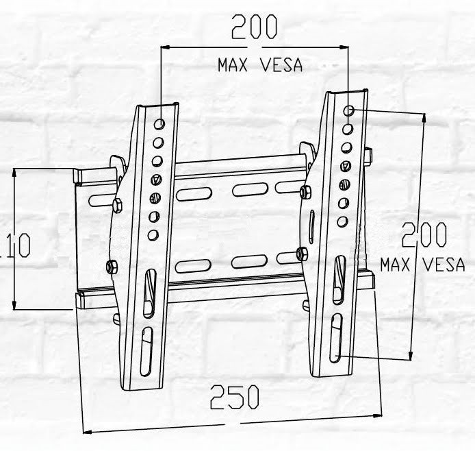 Комплект для установки ТВ с полкой для тюнера ElectricLight 13w61m-White белый Киев - изображение 4