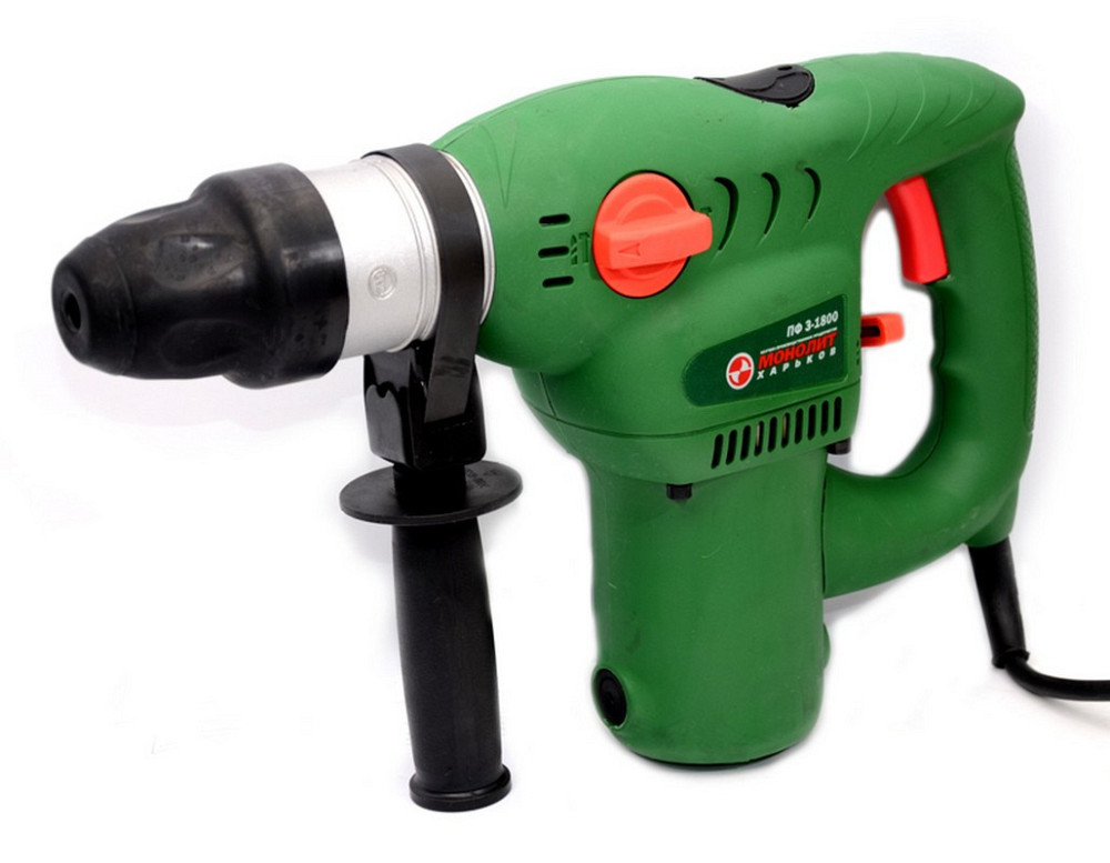 Перфоратор МОНОЛИТ 3-х режимный 1800 Вт max. 28 мм SDS-plus + 5 аксес ПФ3-1800 Харків - зображення 1