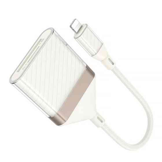 Переходник Hoco UA40 Crystal 2in1 Lightning to SD/TF (0.15m) Херсон