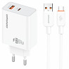СЗУ Amaya E72D PD67W+QC3.0 (1USB-A/1C) + кабель USB to Type-C Херсон