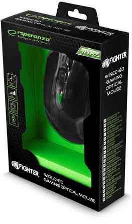 Мышь компьютерная проводная Esperanza MX205 Fighter Green EGM205G зеленая Киев