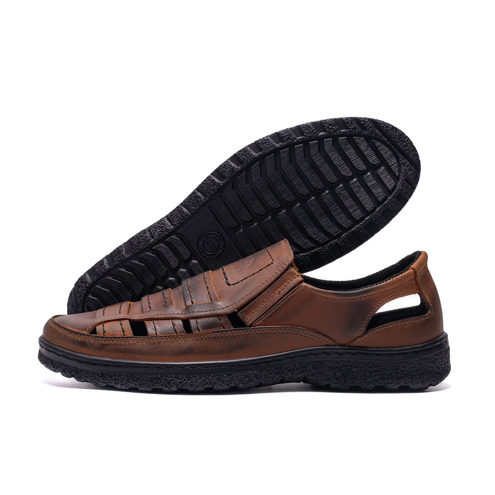 Мужские кожаные летние туфли Leon Brown Київ - зображення 10