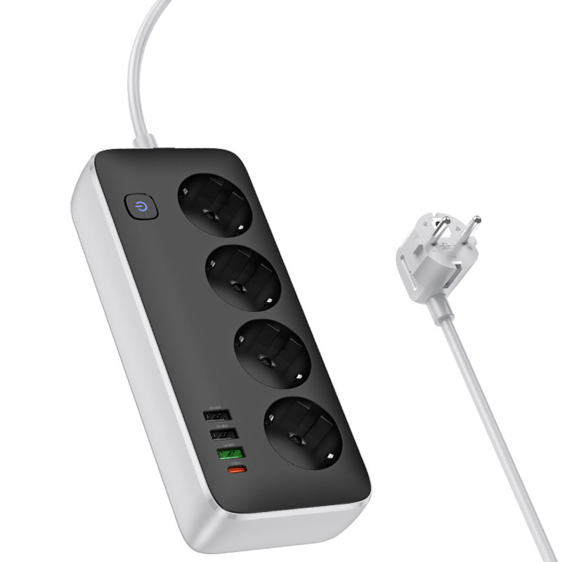 Удлинитель Hoco AC22 Sunlight (PD30W/1C/3A/4xSocket) (1.5m) Херсон - зображення 4