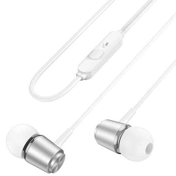 Стерео Наушники Hoco M108 Spring metal universal with mic (3.5mm/1.2m) Херсон
