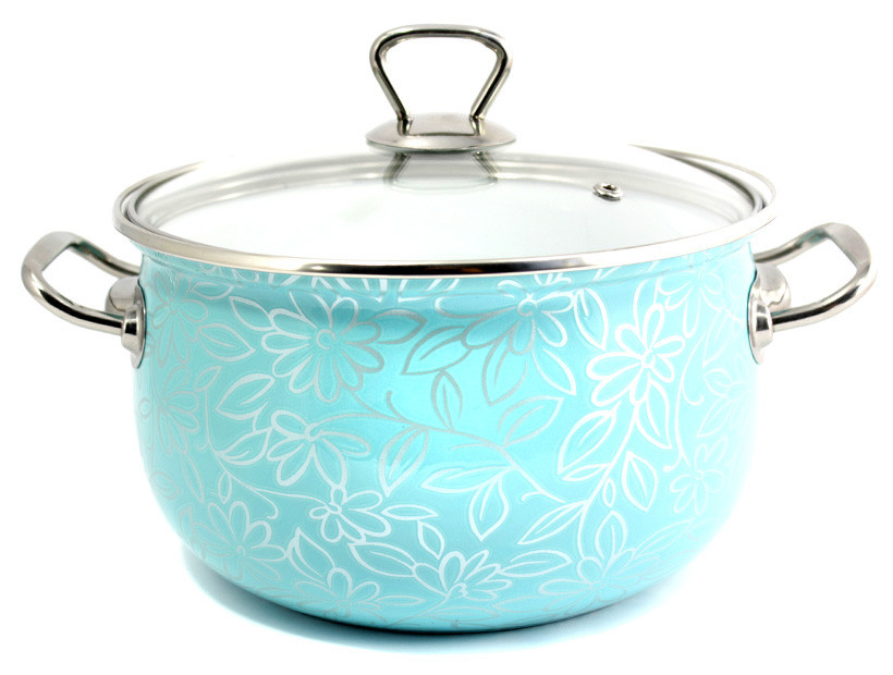 Каструля з кришкою Interos Ажур Бірюзовий 2598-18-67231 3,1 л 18 см Київ - зображення 1