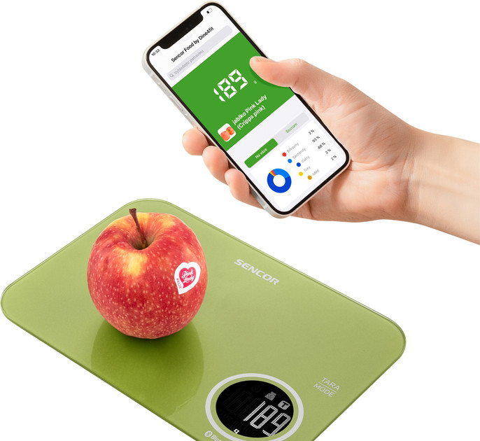 Весы кухонные Sencor SKS7070GG 5 кг салатовые Київ - зображення 7