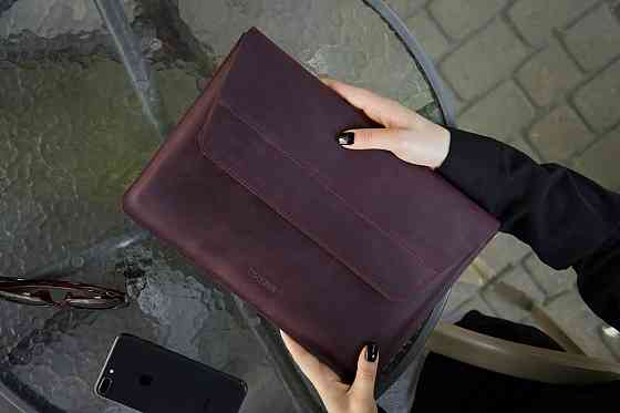 Чехол для ноутбука винтажный Incarne Line MacBook Air 15" 2023-2025 line-burgundy-vintage-air-15 бор Київ