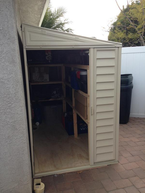 Сарай пластиковый Sidemate 242x122x185 см слоновая кость Киев - изображение 10