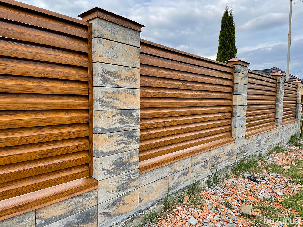 Сучасний металевий паркан - огорожа Жалюзі від виробника Запорожье - изображение 6