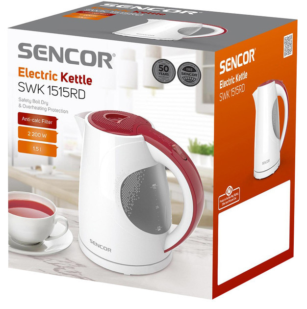 Электрочайник Sencor SWK 1515RD 1.5 л красный Київ - зображення 3
