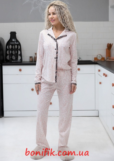 Женская пижама с рисунком "Pink Genius" (16126) (арт. 1595) Кривий Ріг - зображення 1