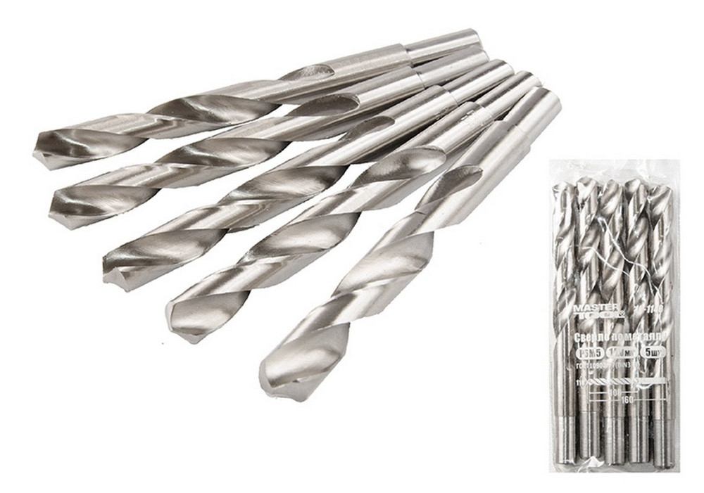 Сверло для металла MASTERTOOL HSS 14.0х160 мм WHITE 10-1140 Харьков - изображение 1