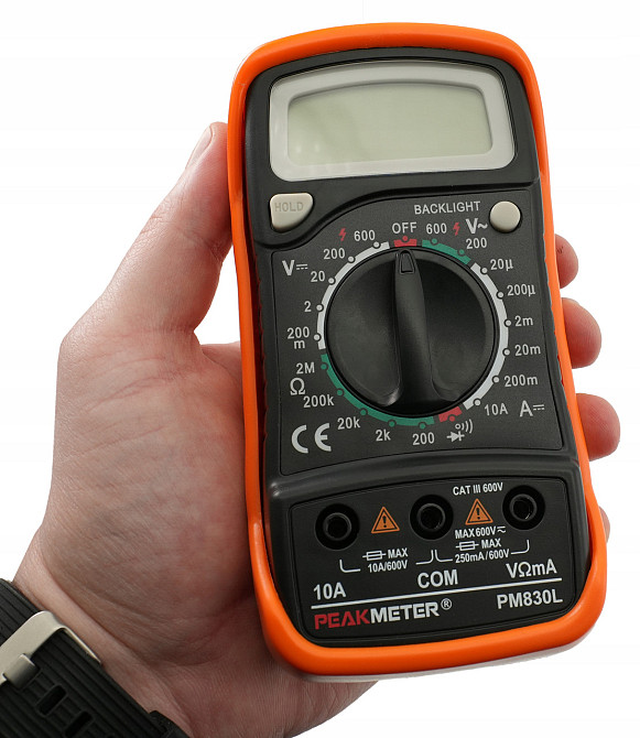 Цифровой мультиметр тестер c подсветкой экрана PeakMeter PM830L Харьков - изображение 9