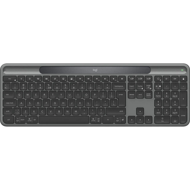 Клавиатура компьютерная безпроводная Logitech Slim Solar+ for Business Wireless/Bluetooth Graphite L Київ - зображення 1