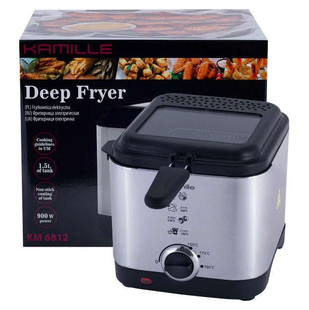 Фритюрниця електрична Kamille KM-6812 1,5 л Київ - зображення 1