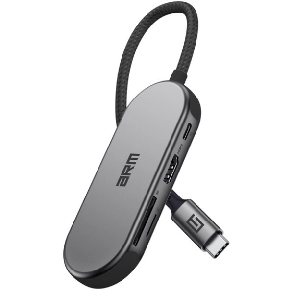 USB HUB ArmorStandart Type-C to HD4K+LAN+PD+2USB+TF/SDcard Gray (ARM69365) (Код товару:34606) Харьков - изображение 3