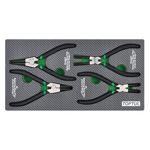 Набор круглогубцев для стопорных колец 4ед. (в ложементе) TOPTUL GEA0408 Харків - зображення 1
