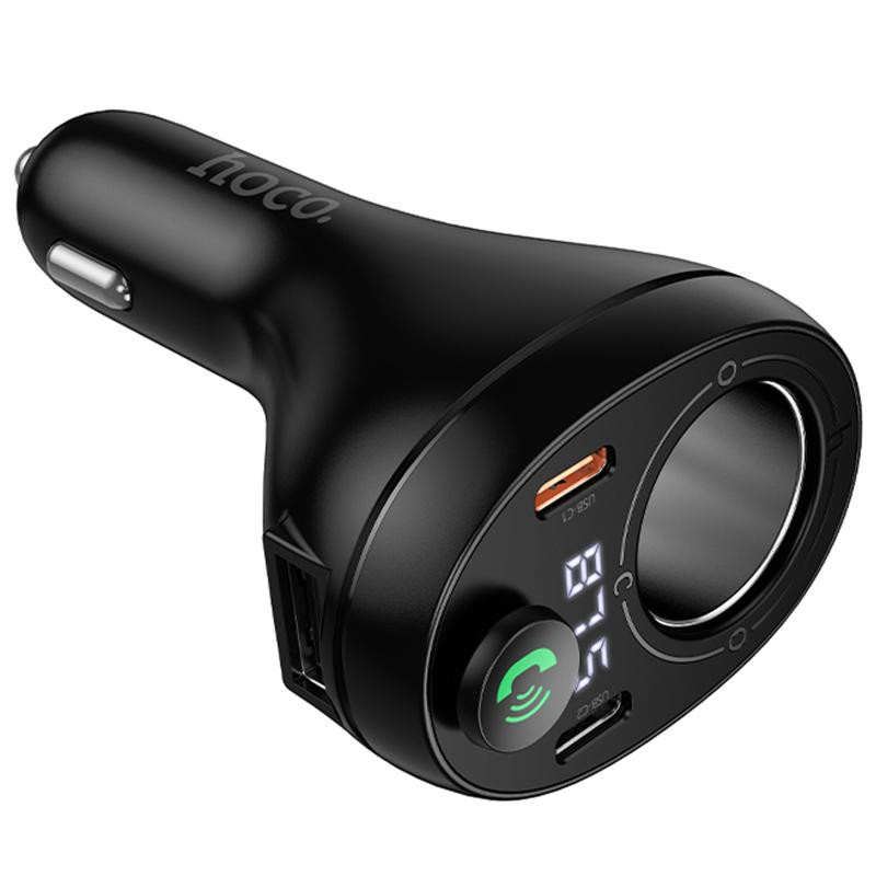 АЗУ FM модулятор Hoco E88 Star cigarette lighter+PD20W+QC3.0 total 120W (2USB-C) Херсон - зображення 5