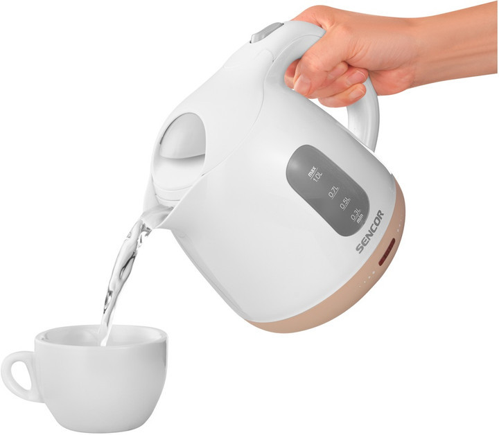 Электрочайник Sencor SWK 1102RS 1 л белый с бежевым Київ - зображення 8
