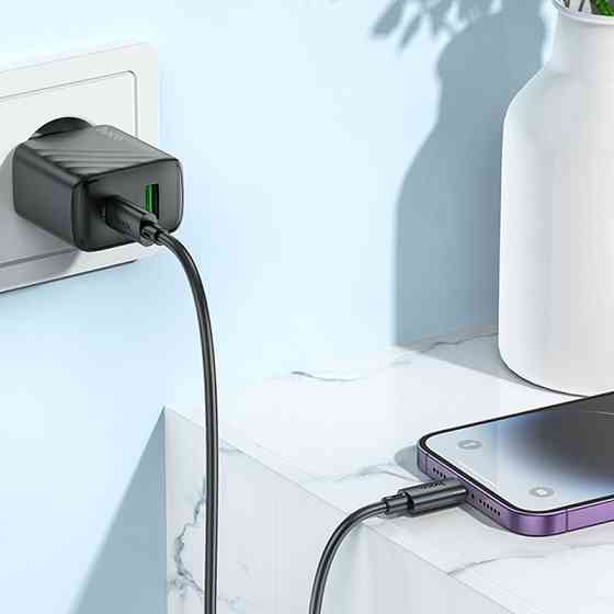 СЗУ Hoco CS23A Sunlight PD30W+QC3.0 (1USB-A/1C) + кабель Type-C to Lightning Херсон