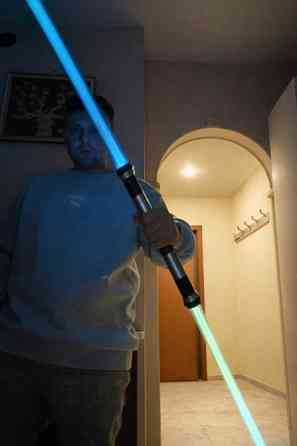 Двосторонній світловий меч 132 см | Посох як у Дарта Мола | 12 кольорів Київ