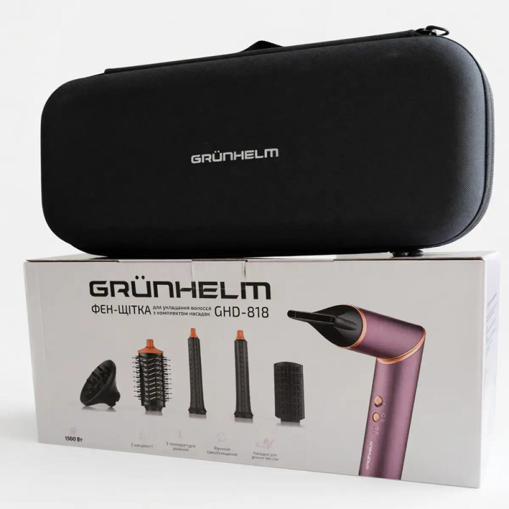 Фен-щетка Grunhelm GHD-818 1500 Вт розовый Київ - зображення 10