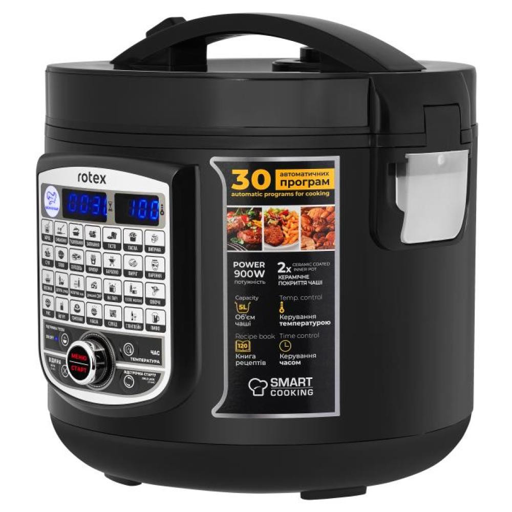 Мультиварка Rotex RMC506-CB 900 Вт черная Київ - зображення 4