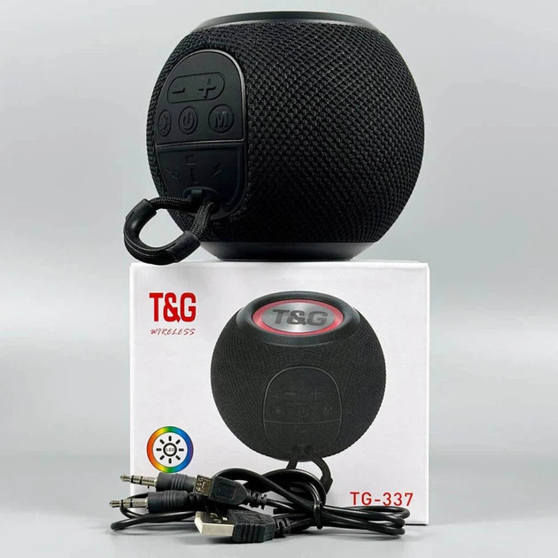 Колонка портативная Bluetooth T&G TG337 black черная Киев - изображение 6