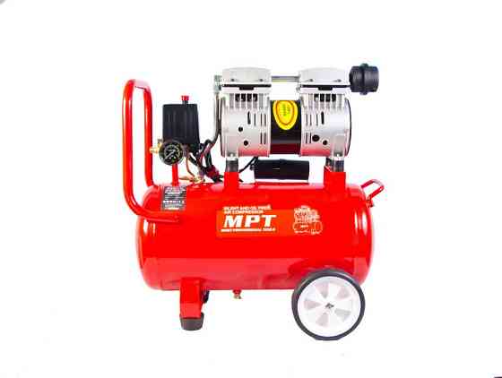 Компрессор бесшумный MPT PROFI OIL FREE 24 л 800 Вт 1450 об/мин 7 атм медная обмотка MAC80243S Харків